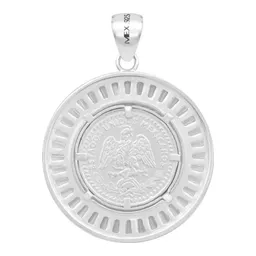 Dije Medalla Ángel Centenario Plata 925 con Bisel de Zirconias Blancas - Imagen 2