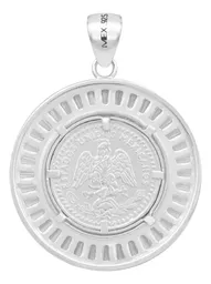 Dije Medalla Ángel Centenario Plata 925 con Bisel de Zirconias Blancas - Imagen 2