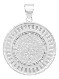 Dije Medalla Ángel Centenario Plata 925 con Bisel de Zirconias Blancas - Imagen 3