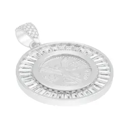 Dije Medalla Ángel Centenario Plata 925 con Bisel de Zirconias Blancas - Imagen 4
