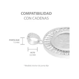 Dije Medalla Ángel Centenario Plata 925 con Bisel de Zirconias Blancas - Imagen 6