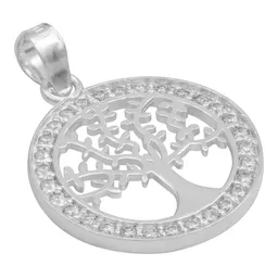 Dije Medalla Árbol de Vida Plata 925 con Zirconia Transparente - Imagen 3