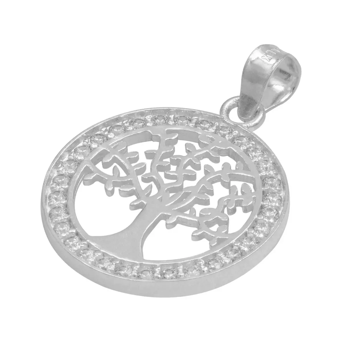 Dije Medalla Árbol de Vida Plata 925 con Zirconia Transparente - Imagen 4