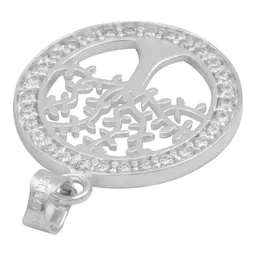 Dije Medalla Árbol de Vida Plata 925 con Zirconia Transparente - Imagen 5