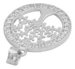 Dije Medalla Árbol de Vida Plata 925 con Zirconia Transparente - Imagen 5