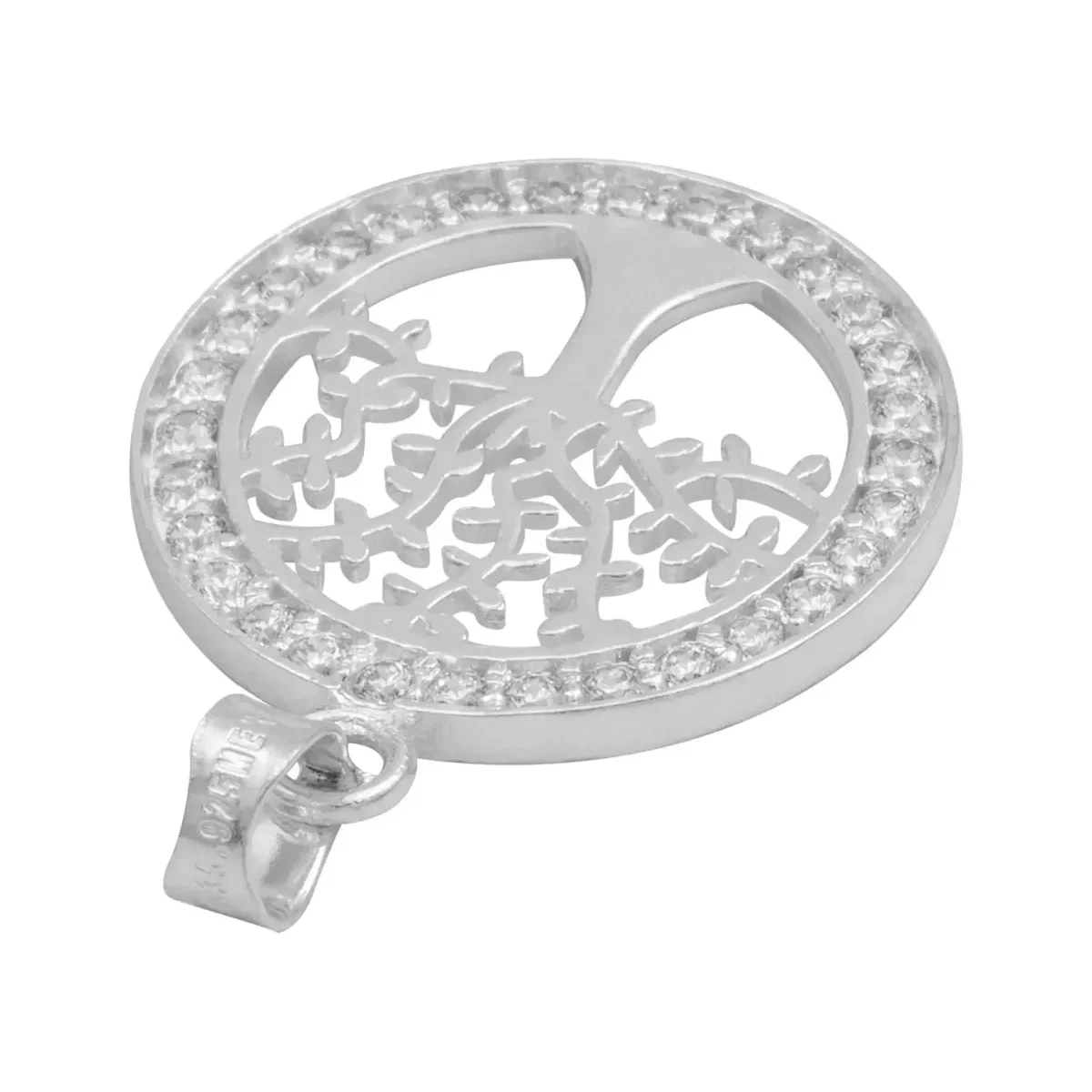 Dije Medalla Árbol de Vida Plata 925 con Zirconia Transparente - Imagen 5