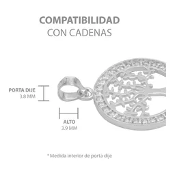 Dije Medalla Árbol de Vida Plata 925 con Zirconia Transparente - Imagen 6