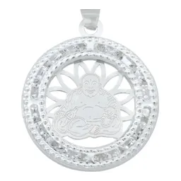 Dije Medalla Buda Plata 925 con Zirconia para Hombre - Imagen 2