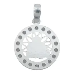 Dije Medalla Buda Plata 925 con Zirconia para Hombre - Imagen 3