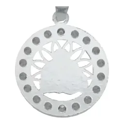 Dije Medalla Buda Plata 925 con Zirconia para Hombre - Imagen 4