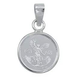 Dije Medalla Centenario Ángel Plata 999 con Zirconia - Imagen 1