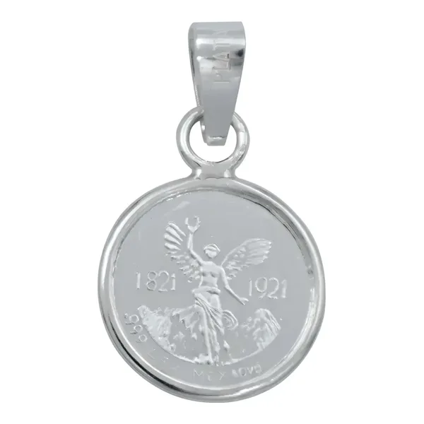 Dije Medalla Centenario Ángel Plata 999 con Zirconia - Imagen 1