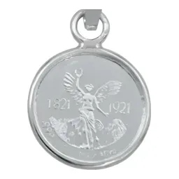 Dije Medalla Centenario Ángel Plata 999 con Zirconia - Imagen 2