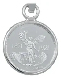 Dije Medalla Centenario Ángel Plata 999 con Zirconia - Imagen 2