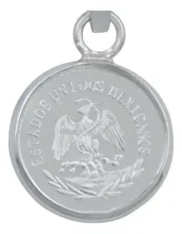 Dije Medalla Centenario Ángel Plata 999 con Zirconia - Imagen 4