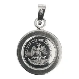 Dije Medalla Centenario México con Zirconia Plata .999 - Imagen 2