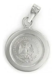 Dije Medalla Centenario Plata 999 con Zirconia Verde - Imagen 3