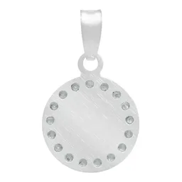 Dije Medalla Cristo Crucificado Plata 925 con Zirconia - Imagen 2