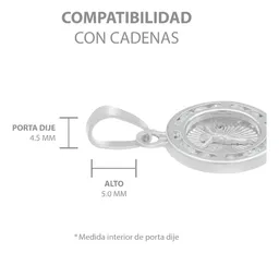 Dije Medalla Cristo Crucificado Plata 925 con Zirconia - Imagen 6