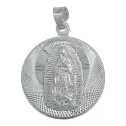 Dije Medalla Doble San Judas Tadeo Virgen Guadalupe Plata Ley 925 - Imagen 2
