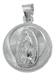 Dije Medalla Doble Vista Virgen Sagrado Corazón Plata Ley .925 - Imagen 3