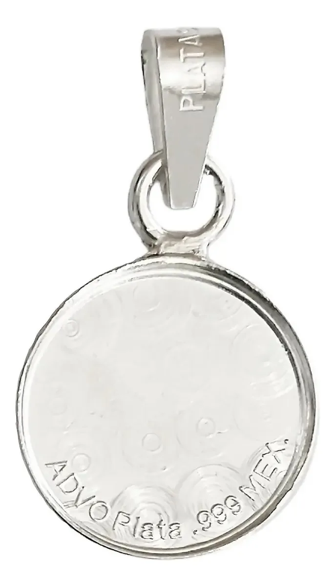 Dije Medalla Espíritu Santo Plata 999 Religiosa Artesanal Unisex - Imagen 1
