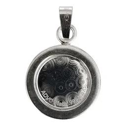 Dije Medalla Espíritu Santo Plata Ley .999 con Zirconia - Imagen 2