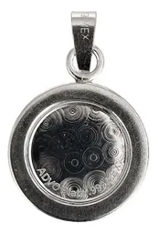 Dije Medalla Espíritu Santo Plata Ley .999 con Zirconia - Imagen 2