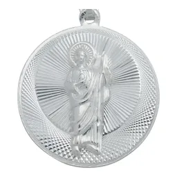 Dije Medalla Plata 925 San Judas Tadeo y Virgen Guadalupe Doble Vista - Imagen 3