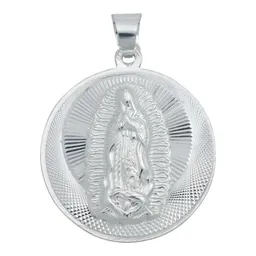 Dije Medalla Plata 925 San Judas Tadeo y Virgen Guadalupe Doble Vista - Imagen 4