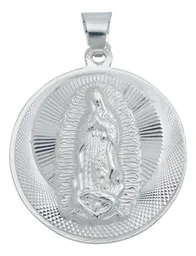 Dije Medalla Plata 925 San Judas Tadeo y Virgen Guadalupe Doble Vista - Imagen 4