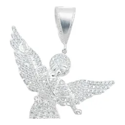 Dije Medalla Plata 925 San Miguel Arcángel con Zirconia Fucsia - Imagen 2