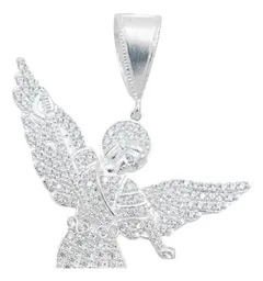 Dije Medalla Plata 925 San Miguel Arcángel con Zirconia Fucsia - Imagen 2