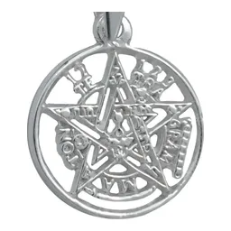Dije Medalla Plata 925 Tetragramatón Detallado Amuleto Protección - Imagen 2