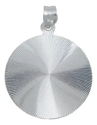 Dije Medalla Sagrado Corazón Plata 925 Diamantada Grande - Imagen 3