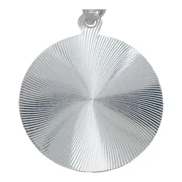 Dije Medalla Sagrado Corazón Plata 925 Diamantada Grande - Imagen 4