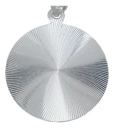 Dije Medalla Sagrado Corazón Plata 925 Diamantada Grande - Imagen 4