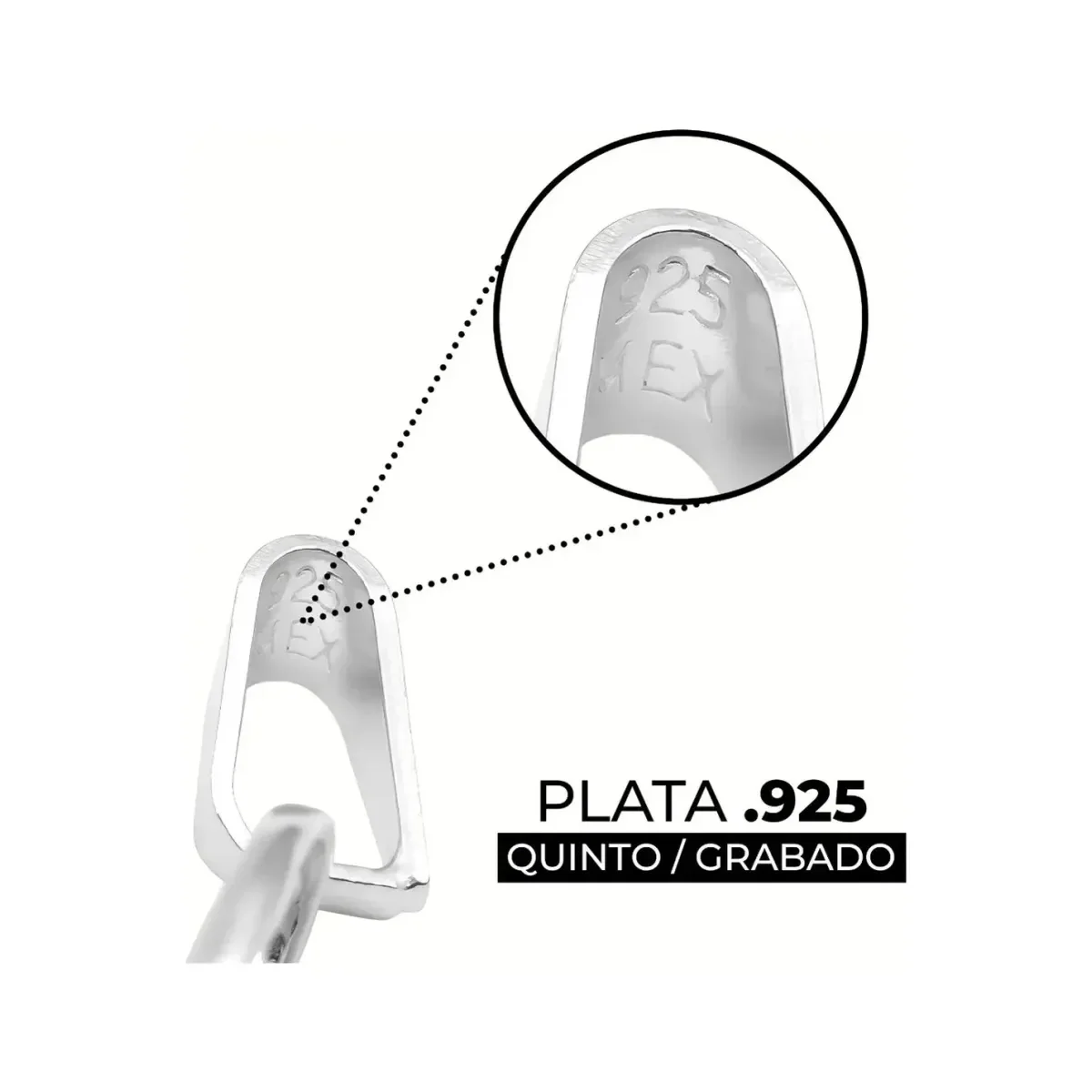 Dije Medalla San Benito Doble Halo Plata fina 999 con Zirconia - Imagen 3