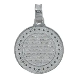 Dije Medalla San Benito Oración Plata 925 con Zirconia - Imagen 3