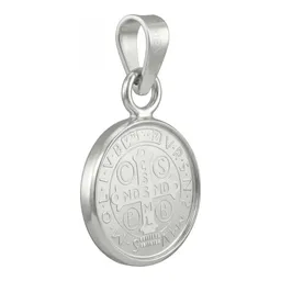 Dije Medalla San Benito Plata 999 Acabado Pulido - Imagen 4