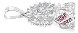 Dije Medalla San Benito Plata 925 con Zirconia Café - Imagen 5