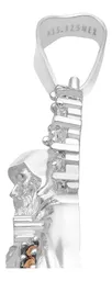 Dije Medalla San Benito Plata 925 con Zirconia Café - Imagen 6