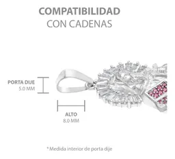 Dije Medalla San Benito Plata 925 con Zirconia Café - Imagen 8