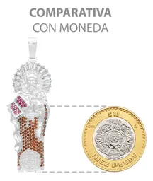 Dije Medalla San Benito Plata 925 con Zirconia Café - Imagen 9