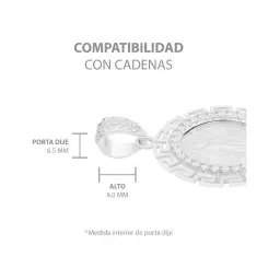 Dije Medalla San Benito Plata 925 Grecas Zirconias 3.4 Cm - Imagen 5