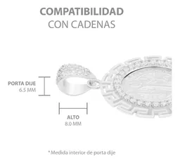 Dije Medalla San Benito Plata 925 Grecas Zirconias 3.4 Cm - Imagen 5
