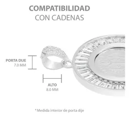 Dije Medalla San Benito Plata 925 Zirconias Baguette Joyería Fina - Imagen 5