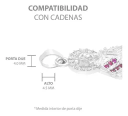 Dije Medalla San Benito Plata Ley .925 con Zirconia Café - Imagen 8