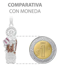 Dije Medalla San Benito Plata Ley .925 con Zirconia Café - Imagen 9