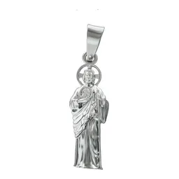 Dije Medalla San Judas de Plata .925 Liso 45 mm - Imagen 1